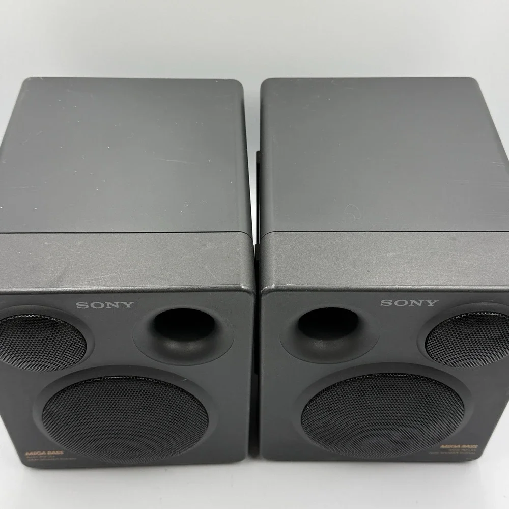 Sony CFD-758 Pair Of Speakers 2 Way Mega Bass Black